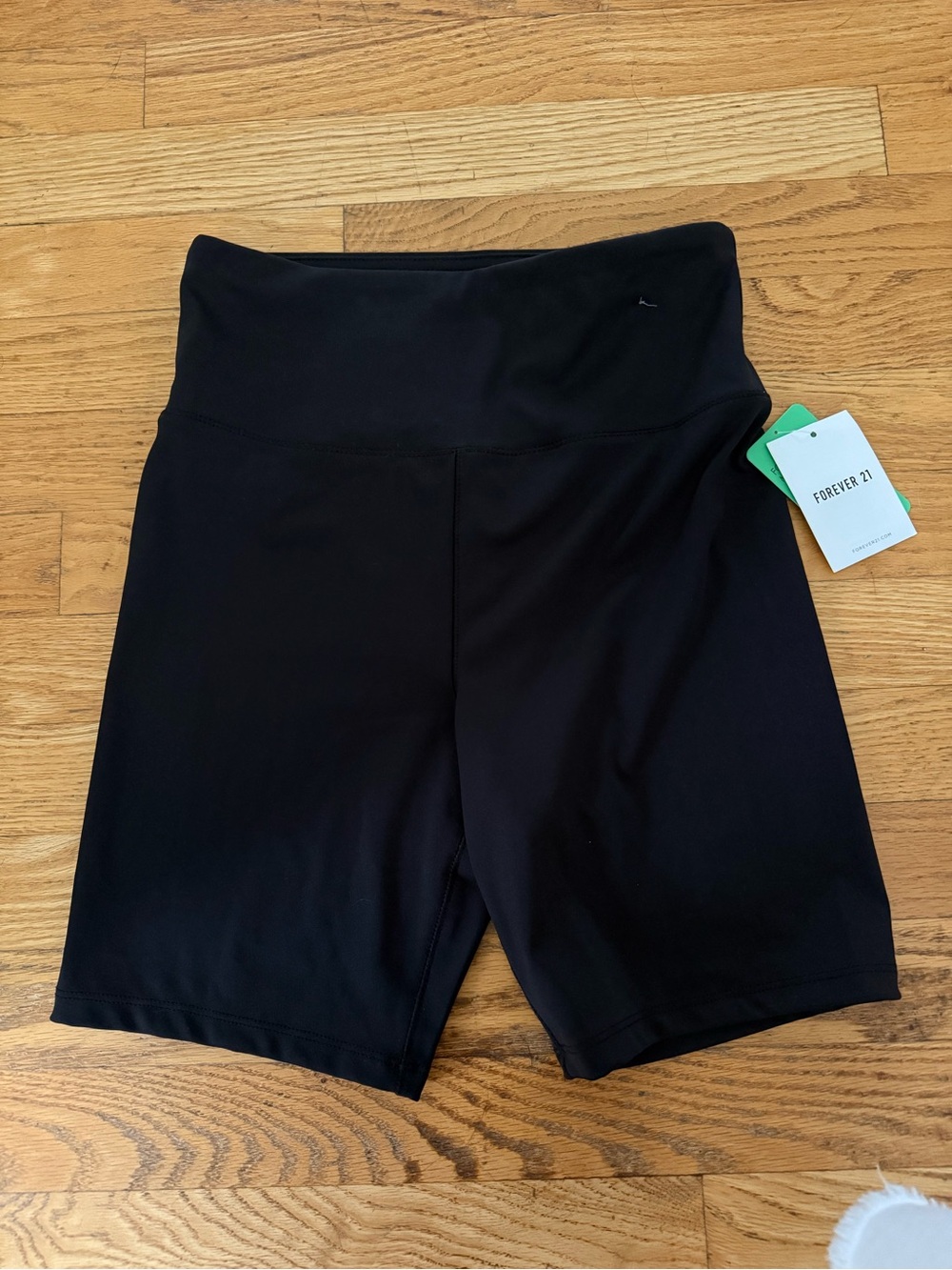 Forever 21 Black High-Waist Bike Shorts